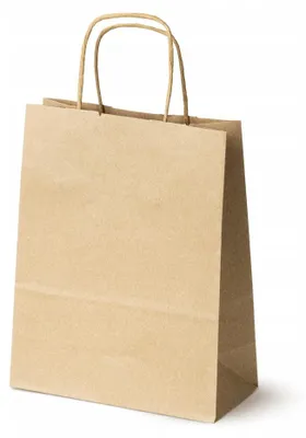 Produktbild von Allbag Papierbeutel A5 Braun mit Henkel 25 Stück