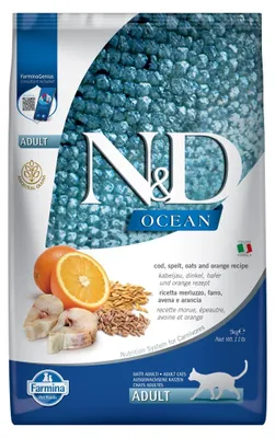 Immagine prodotto di N&D OCEAN CAT LG Adult Baccalà e Arancia 5kg