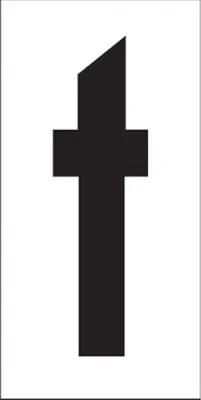 Produktbild von Dreifke® Selbstklebendes Etikett, Buchstabe "t" - schwarz | Folie selbstklebe...