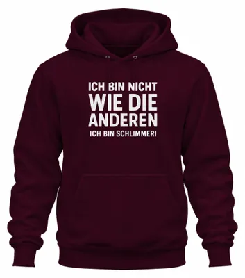 Immagine prodotto di Non come gli altri sono peggio divertente umorismo regalo unisex felpa con cappuccio, Borgogna, S