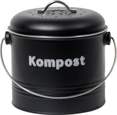 Produktbild von Biomülleimer Küche 3,5 L Aktivkohlefilter Geruchsdicht Schwarz