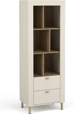 Produktbild von Regal Mossa Mo4 Bücherregal 60X194X40 Cm Mit 2 Schubladen Cashmere