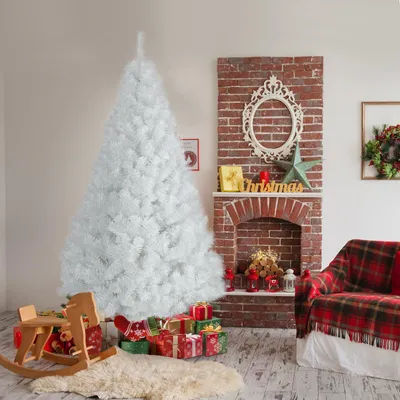 Produktbild von 180cm Künstlicher Weihnachtsbaum mit 600 Spitzen, PVC Nadeln & Metallständer