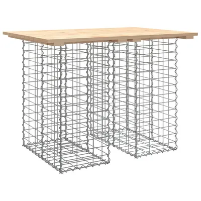 Obrázek produktu pro vidaXL Gabionový zahradní stůl 100x70x72 cm z masivního borovicového dřeva