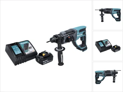Produktbild von Makita DHR 202 RG1 Akku Kombihammer 18 V 2,0 J SDS Plus + 1x Akku 6,0 Ah + Ladegerät