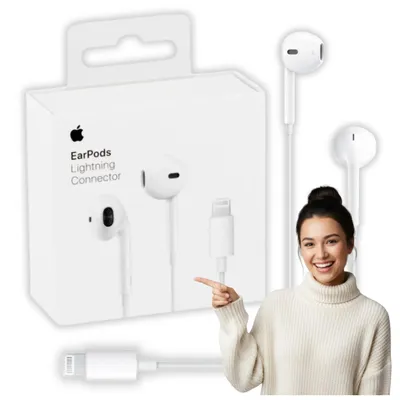 Zdjęcie produktu dla Oryginalne Słuchawki APPLE EarPods ZŁĄCZE LIGHTNING MWTY3ZM/A
