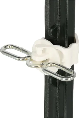 Produktbild von T-Pfosten-Isolator weiß mit Doppeleinhängung, Stück