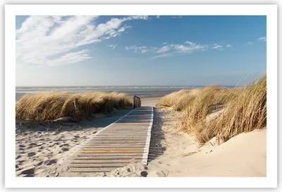 Produktbild von Poster - Poster ohne Rahmen - Strand Meer Fußgängerbrücke Ufer - 91,5x61 cm - Wand Bild - Wanddeko - Wandbilder - Kunstposter - Wandposter - Bilder - Kunstdruck - Wandbild - P2XAA91x61-2657