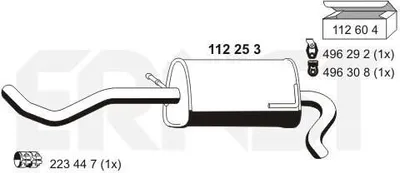 Produktbild von ERNST 112253 Endschalldämpfer für VW Lupo (6X1, 6E1) Auspuff
