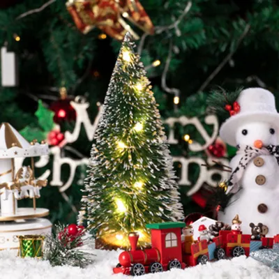 Obrázok produktu pre Umelý mini vianočný stromček, mini stolný LED vianočný stromček, LED umelý mini vianočný stromček, LED vianočný stromček, mini vianočná dekorácia