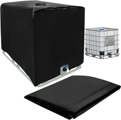 Produktbild von Famanu IBC-Tankabdeckung 1000L Wasserreservoir Schutzplane schwarz