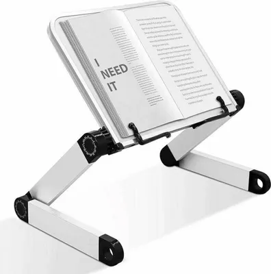 Produktbild von Buchstützen, verstellbares Bücherregal, verstellbare Höhe und Winkel, Nadelrückführung, für große Lehrbücher, Musikbücher, Tablets, Kochrezepte