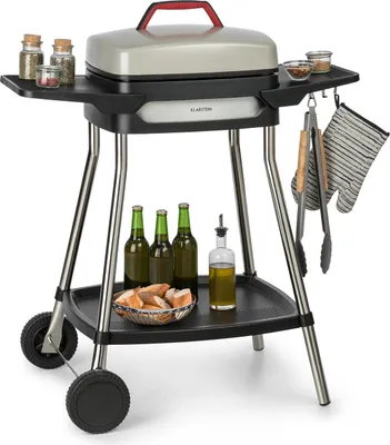 Produktbild von Gatsby Elektrogrill 2000W Antihaft-Grillfläche Seitentische schwarz, Farbe:Schwarz/beige