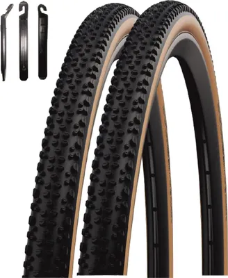 Produktbild von 2x Faltreifen Schwalbe TLE X-One Allround Performance Race Guard bronze 33-622 ( 28 x 1.30) inkl. Reifenheber