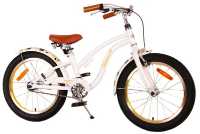 Immagine prodotto di Bicicletta per bambini Volare Miracle Cruiser - Ragazze - 18 pollici - Bianco - Prime Collection