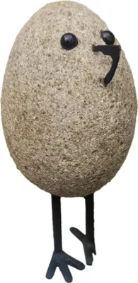 Produktbild von Steinmännchen "Kieselstein-Vogel" mittel, aus Naturstein Neu Frostfest, Beach Pebbles, Steinfigur für den Garten, Handgearbeitet V-710030