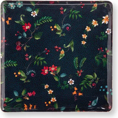 Produktbild von Pip Studio Tray Metal Medium Berry Blues Dark Blue 30.5x30.5cm