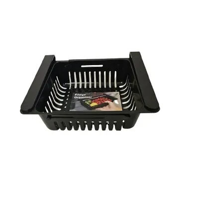 Produktbild von Kühlschrank Organizer Universal Zusatz Schublade Eierbehälter Gemüseschale Fach Schwarz Kühlschrankbox