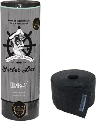 Obrázok produktu pre Prémiový papier na krk pre kaderníkov a holičov - 5 roliek - papier na krk - nákrčník - nákrčník čierny