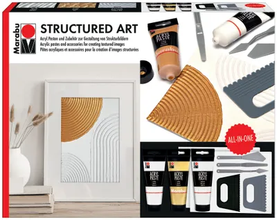 Produktbild von Marabu Acrylpasten-Set STRUCTURED ART Struktureffekte für Acrylgestaltung