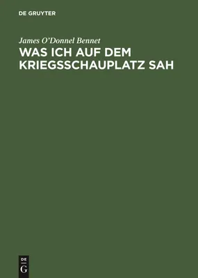 Produktbild von Was ich auf dem Kriegsschauplatz sah