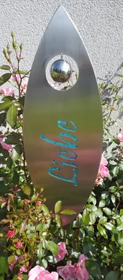 Produktbild von Skulptur Lichtblicke Liebe 120 cm Edelstahl Dekoration Beetstecker Garten