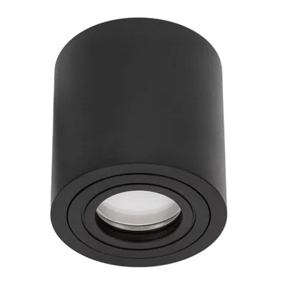 Produktbild von LED Aufbauleuchte Außenleuchte Chloe rund Schwarz matt IP65 7W GU10 540lm warmweiß 2700K wasserdicht