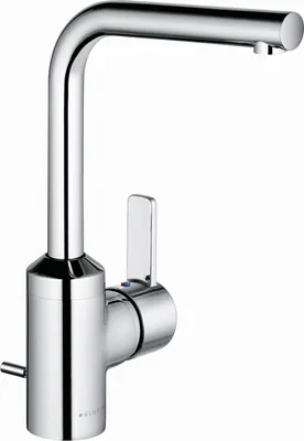 A studio shot of a chrome faucet.