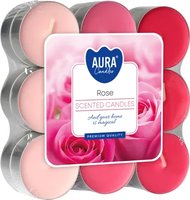 Immagine prodotto di Candele profumate, 18 pezzi, rosa