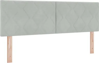 Image de Tête de lit vidaXL gris clair 144 cm velours