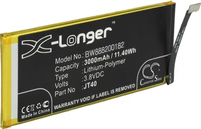 Produktbild von vhbw Akku Ersatz für Motorola JT40 für Handy Smartphone Telefon (3000 mAh, 3,8 V, Li-Polymer)