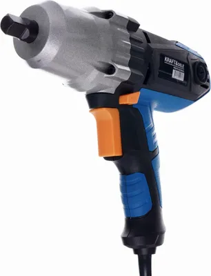 A studio shot of an electric impact wrench against a white background.