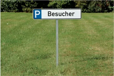 Produktbild von Dreifke® Erdspieß mit Grundplatte für Parkplatzkennzeichen, 750mm, Stahl, 1 Stk.