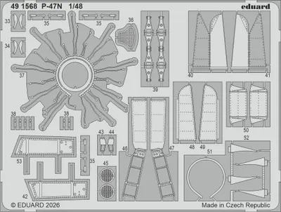 Produktbild von Eduard Accessories BIG49473 - 1:48 P-47N for MiniArt - Neu