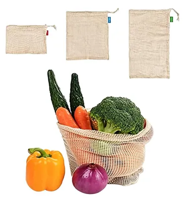 Obrázok produktu pre Sada 8 ekologických sieťových vreciek na ovocie