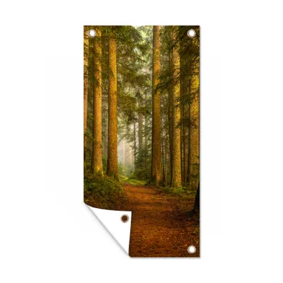 Obrázek produktu pro MuchoWow® Zahradní plakáty - Les - Příroda - Stromy - Krajina - Listy - 80x40 cm - Zahradní dekorace