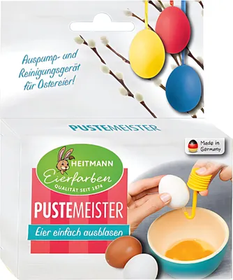 Produktbild von Ostereier ausblasen leicht gemacht "Blas-Fix" Bohrer + Pumpe (schnell und hyg...
