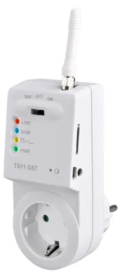 GSM-Schaltsteckdose 2300 W, 10 A, weiß, mit Sensor