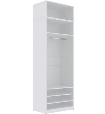 Produktbild von Marmex Garderobenschrank TRES 03/3N Weiß offener Schrankaufsatz 80x246x51 cm