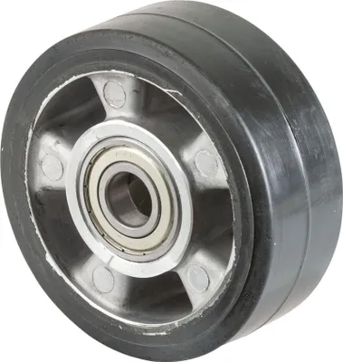 Produktbild von BS Rollen Rad zu N100 Durchmesser 125mm Tragfähigkeit 220kg Elastic-Vollgummireifen Radbreite 50mm - B80.125