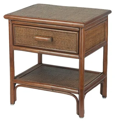 Produktbild von RattaNeo Coral e191 brauner Nachttisch aus natürlichem Rattan