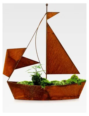 Produktbild von Gartendekoration Segelschiff in Rostoptik - Dekoration für den Garten zum Bepflanzen - Maritime Edelrost Gartendekoration