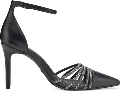 Produktbild von Tamaris Damen Pumps Fesselriemen Pfennigabsatz High Heels 1-24424-41, Größe:39 EU, Farbe:Schwarz