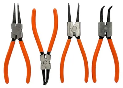 Immagine prodotto di Set di 4 pinze circolari da 175 mm - pinze ad anello interno ed esterno per velluto cromato