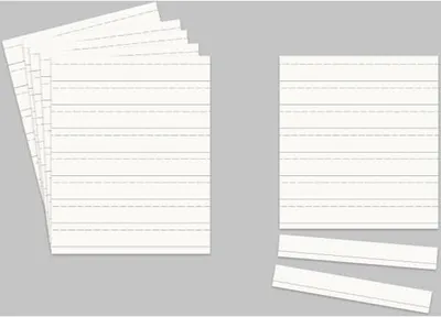 Produktbild von Einsteckkarten Planrecord A4 hoch B210xH297mm VE= 5 Bogen a 8 Streifen weiß