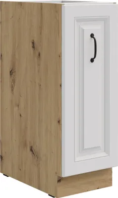 Produktbild von Unterschrank 30 Schrankauszug Stilo Weiß + Eiche Artisan Küchenzeile Küchenblock Küche Landhaus