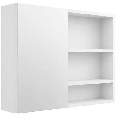 Zdjęcie produktu dla CERANO – Łazienkowa szafka z lustrem Orea – matowa biel – 100 x 65 x 15 cm