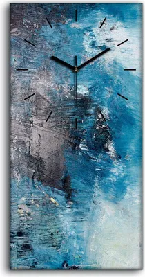 Produktbild von Dekor Leinwand Uhr Wandbilder Geräuschlos 30x60 Ölgemälde Abstrakte Kunst - schwarze Hände