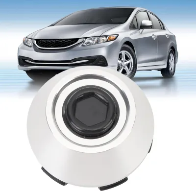 Immagine prodotto di 64 mm 63 mm 61 mm Coprimozzo in robusta plastica ABS da montare sull'auto, color argento