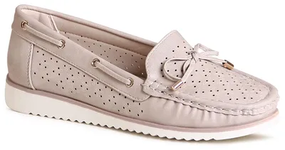 Produktbild von topschuhe24 2990 Damen Komfort Slipper Ballerina Schleife, Farbe:Beige, Größe:38 EU